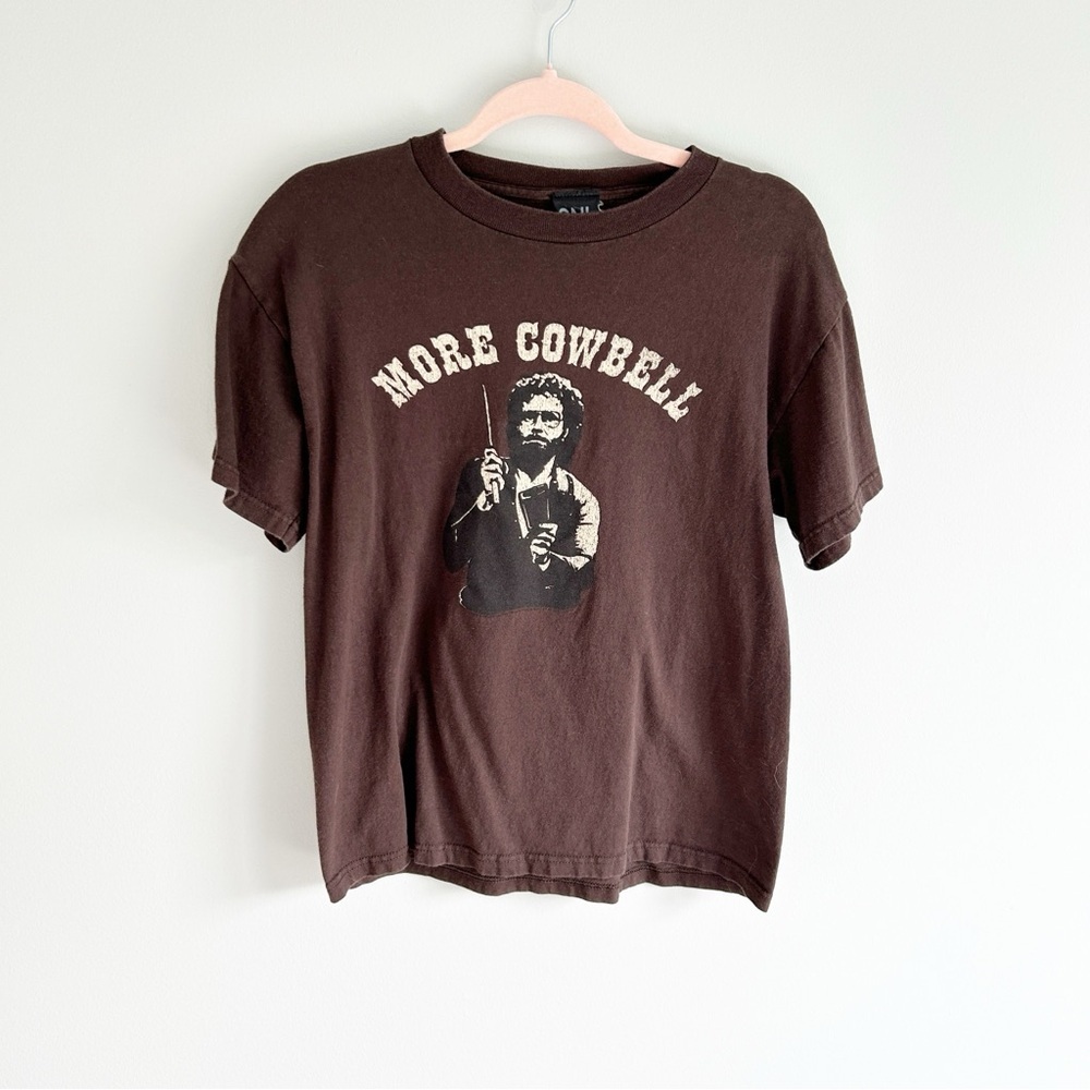 Saturday Night Live Brown More Cowbell Graphic Short Sleeve Tee Medium